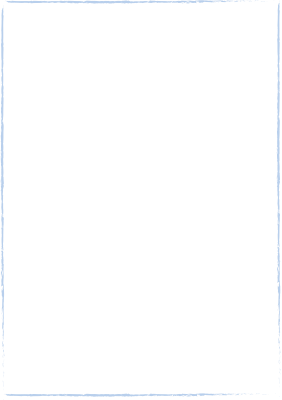 青いクレヨンで描いた枠（A4縦）