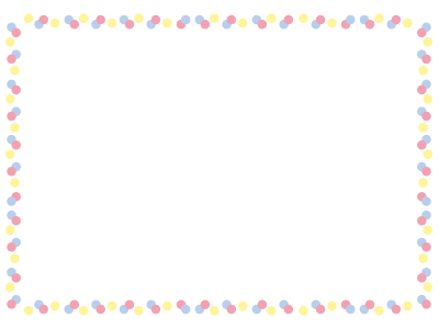 カラフルな水玉の枠
