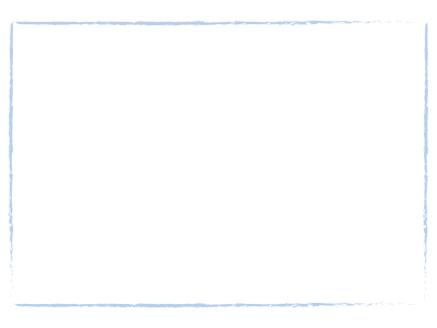 青いクレヨンで描いた枠