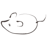 和風ねずみ（透明）2