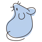 和風ねずみ（青）1