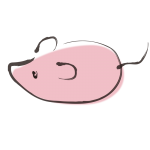 和風ねずみ（ピンク）2