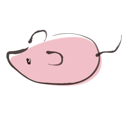 和風ねずみ（ピンク）2