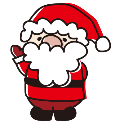 手を上げているサンタさん1