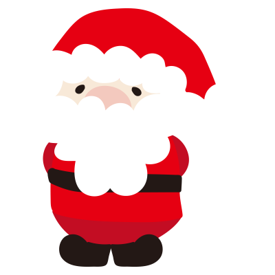 後ろで手を組んでいるサンタさん2