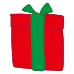 緑色のリボンのプレゼント1