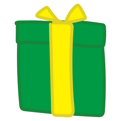 黄色いリボンのプレゼント1