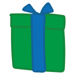 青いリボンのプレゼント1