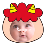 【顔はめ】赤鬼（角2本）