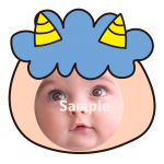 【顔はめ】青鬼（角2本）