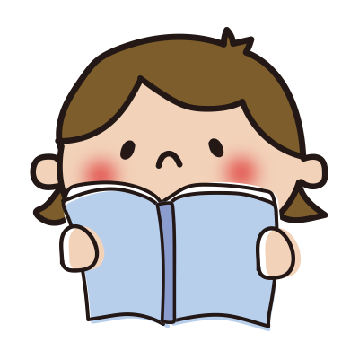 本を読む子供（女の子）