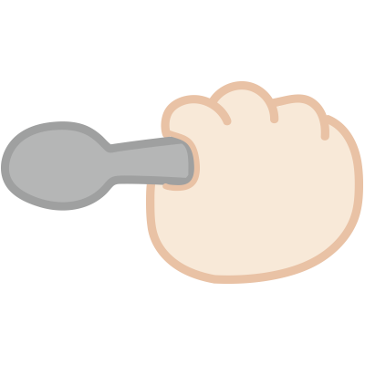 スプーンを持った手4