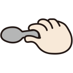 スプーンを持った手5