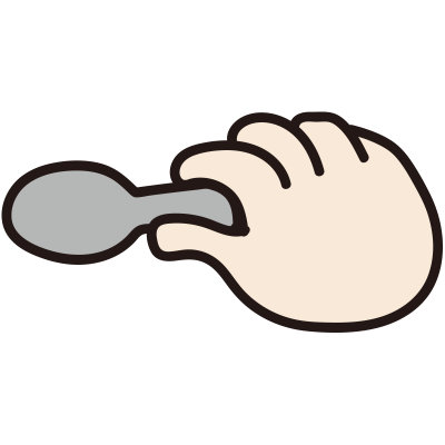 スプーンを持った手5