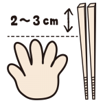 お箸のサイズ説明1