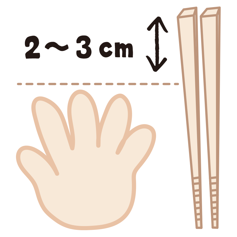 お箸のサイズ説明2