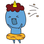 豆から逃げる青鬼