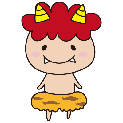 人っぽい赤鬼全身