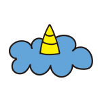 角1本の青鬼の頭だけ