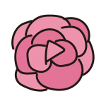 赤のペーパーフラワー