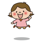 ジャンプする子供（女の子1）