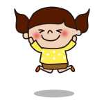 ジャンプする子供（女の子2）