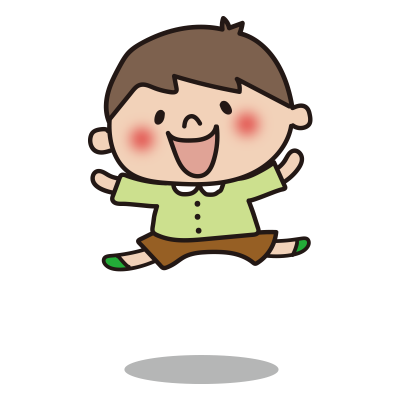 ジャンプする男の子2の無料 フリー イラスト かわいい手描きの無料素材 てがきっず 保育園 小学校 介護施設にぴったりのフリー素材イラスト