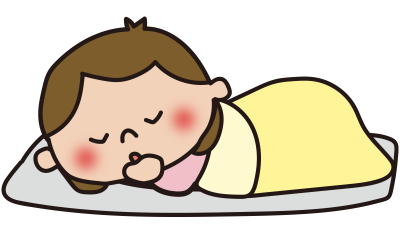お昼寝する子供（女の子）
