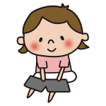 洋服の着替えをする子供（女の子）