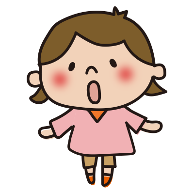 驚く子供（女の子1）