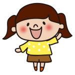 手を上げる子供（女の子2）