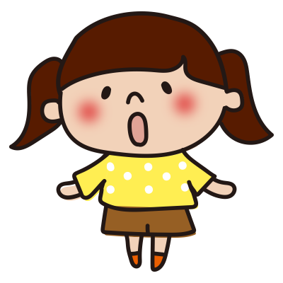 驚く子供（女の子2）