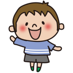 手を上げる子供（男の子1）