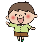 手を上げる子供（男の子2）