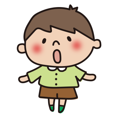 驚く子供（男の子2）