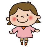 ピンクの服の女の子