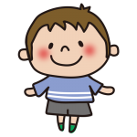 青い服の男の子