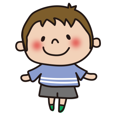 青い服の男の子