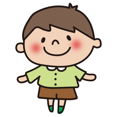 緑の服の男の子