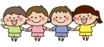 手をつなぐ子供たち