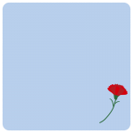 母の日のメッセージカード2（水色）