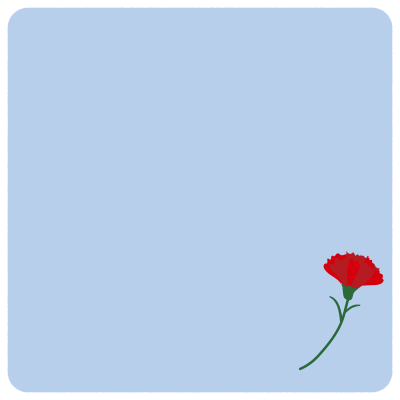 母の日のメッセージカード2（水色）