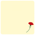 母の日のメッセージカード2（黄色）