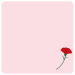 母の日のメッセージカード2（ピンク）