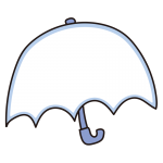 傘のフレーム（青）