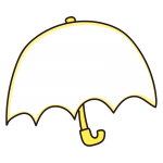傘のフレーム（黄）