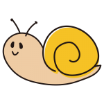 かたつむり（黄色）