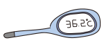 青い体温計1