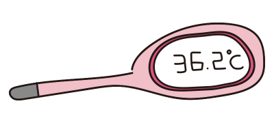ピンクの体温計1