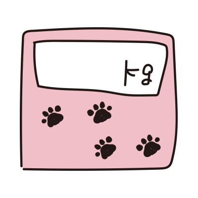体重が書ける動物の体重計（ピンク）